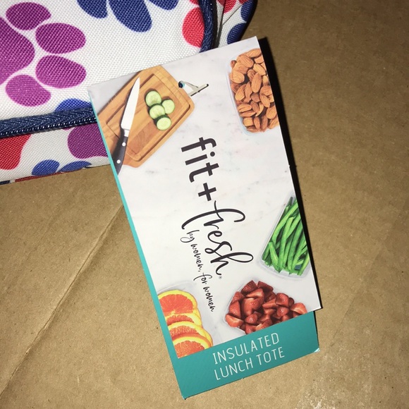 Fit & Fresh Zipper Insulated Lunch Tote Cooler Bag With Sandwich Container NWT - Picture 2 of 8